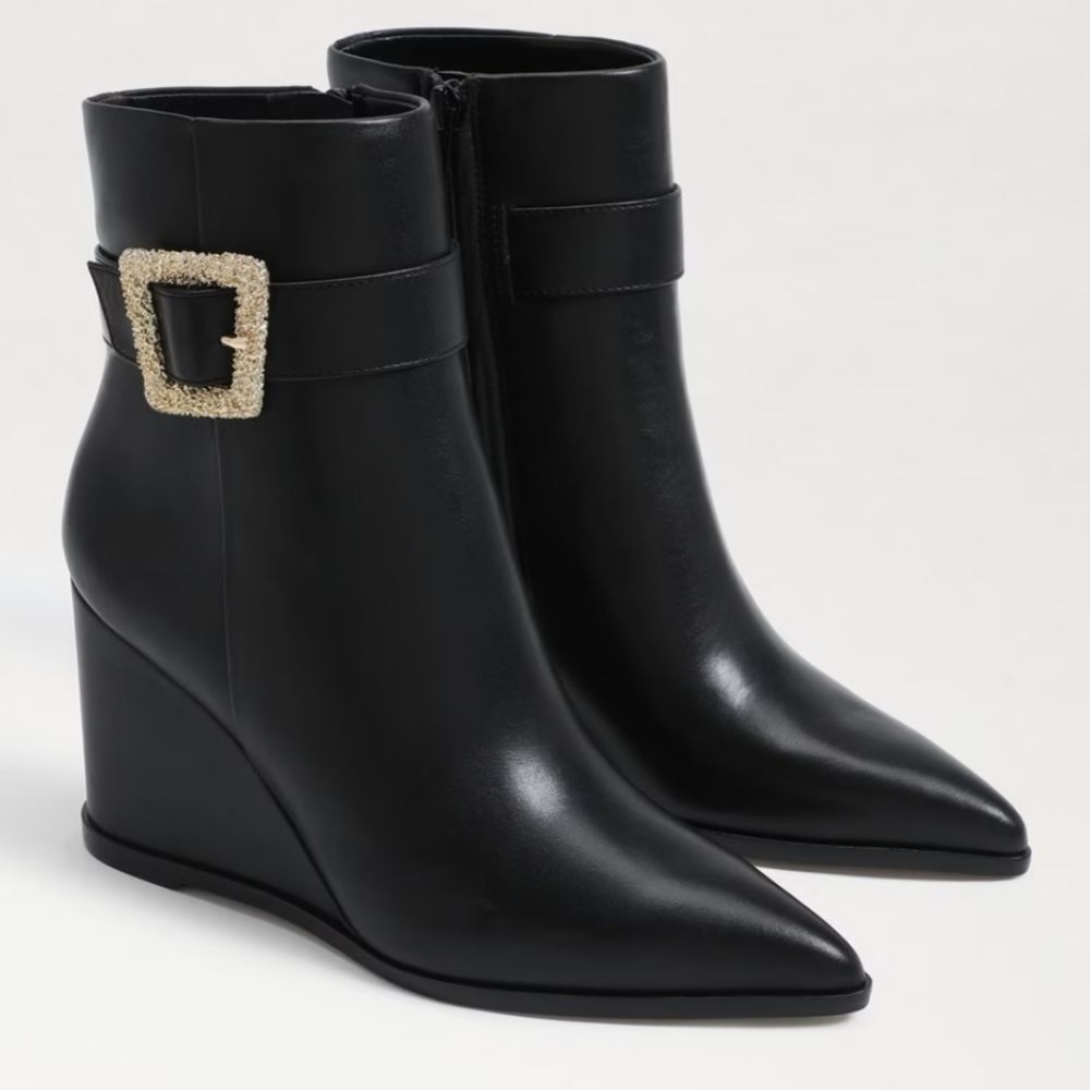 Sam Edelman Weslie Buckle Wedge Bootie Size 8M